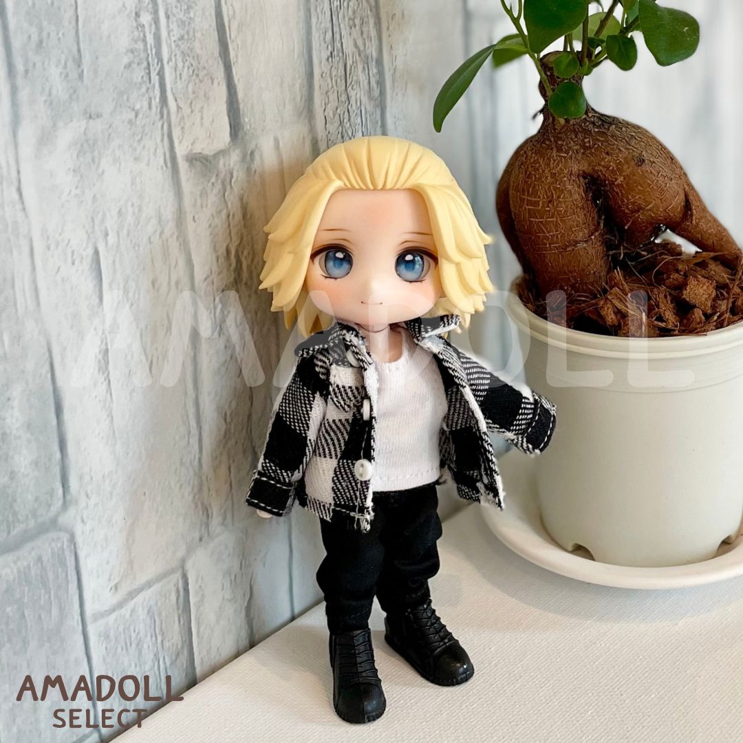 オビツ11 服 ねんどろいどどーる 可 靴 白 セット 男の子 ズボン