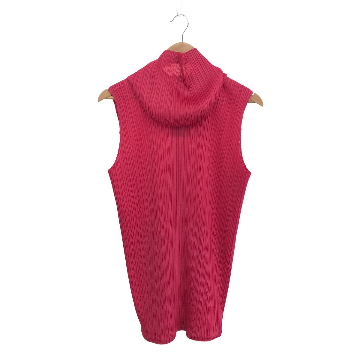 PLEATS PLEASE プリーツプリーズ ノースリーブプリーツパーカー サイズ 3 ジップアップパーカー PP23-JE122 ピンク レディース 240001160668