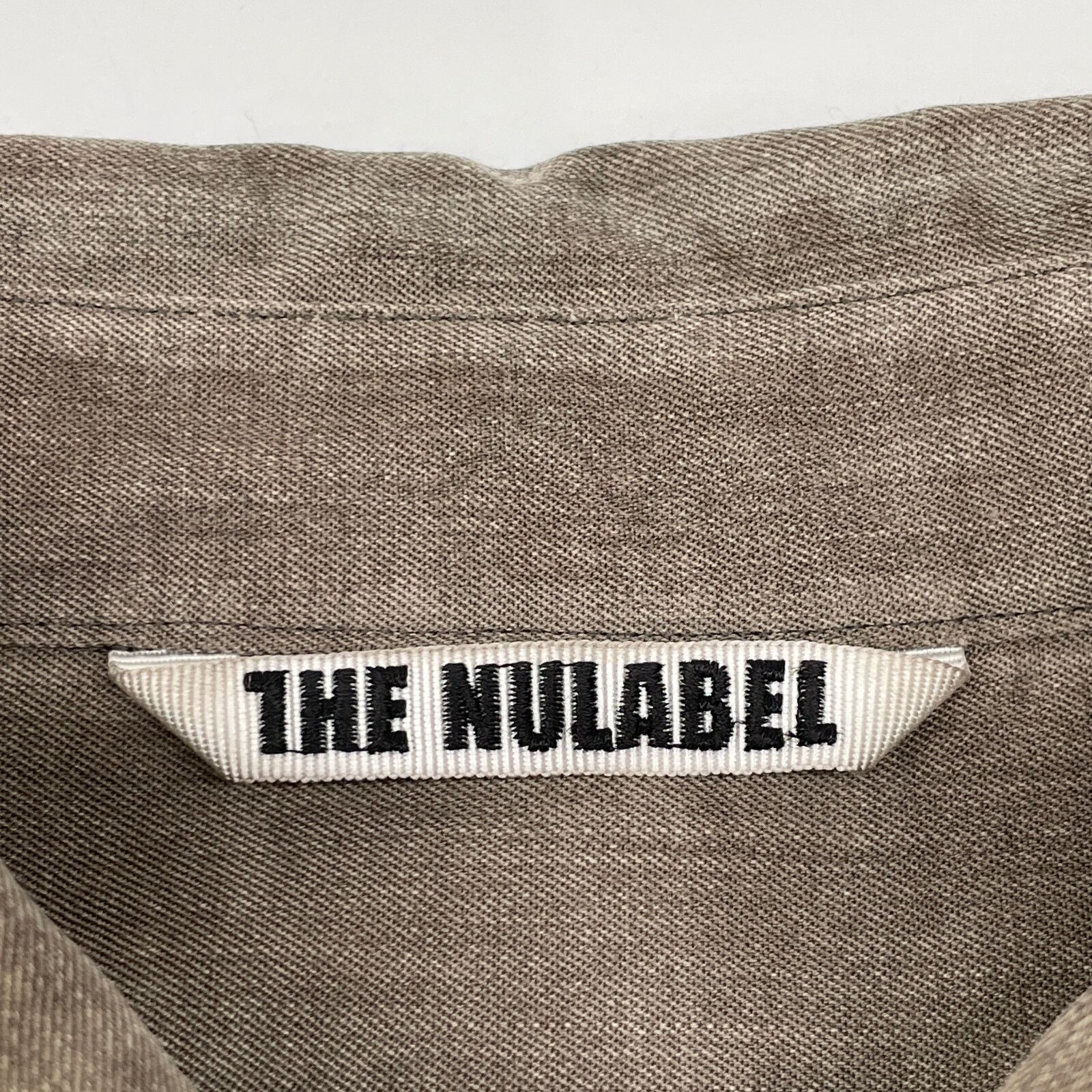 【定価59400円】NULABEL ナチュラルダイ ウールギャバジン シャツ NULABEL ニューレーベル ブラウン ナチュラルダイ ウール