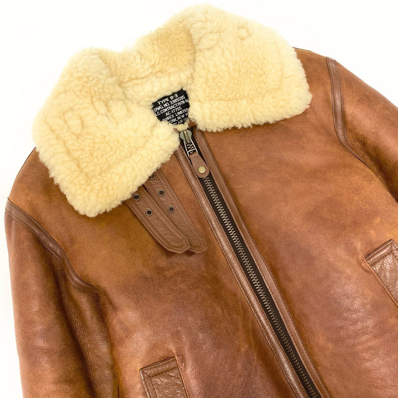35j22 AVIREX アヴィレックス B-3 ヤンキーギャル ボア フライトジャケット 6151094 38 ブラウン YANKEE GAL ムートン アメカジt18r KANDAIZUMI_COM