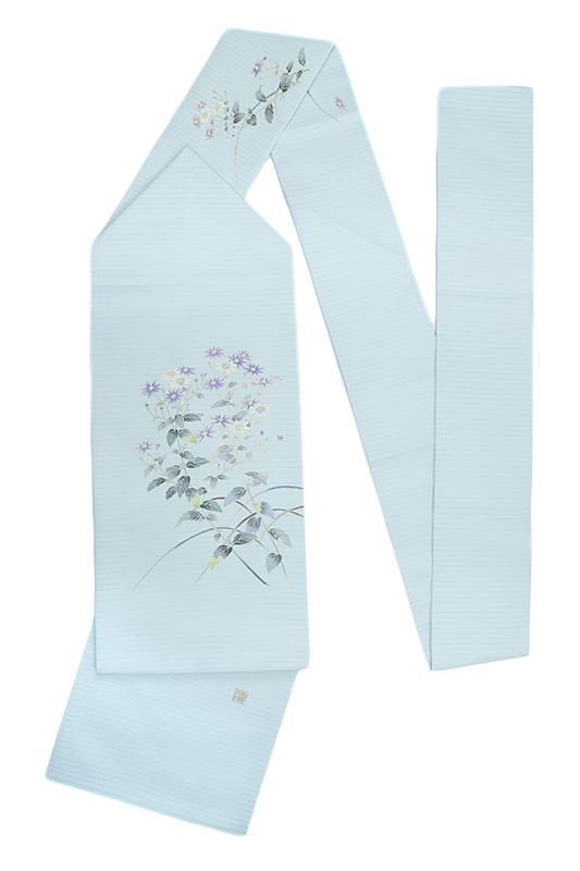 【夏物】 絽塩瀬 友禅 名古屋帯◇正絹 ホワイト 未使用品 楽天市場】名古屋帯 夏物 カジュアル 十日町友禅 秀美 夏塩瀬 絽