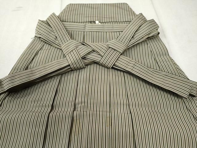 平和屋着物●男性 馬乗り袴 神代袴 間道 正絹 CAAW8109yc