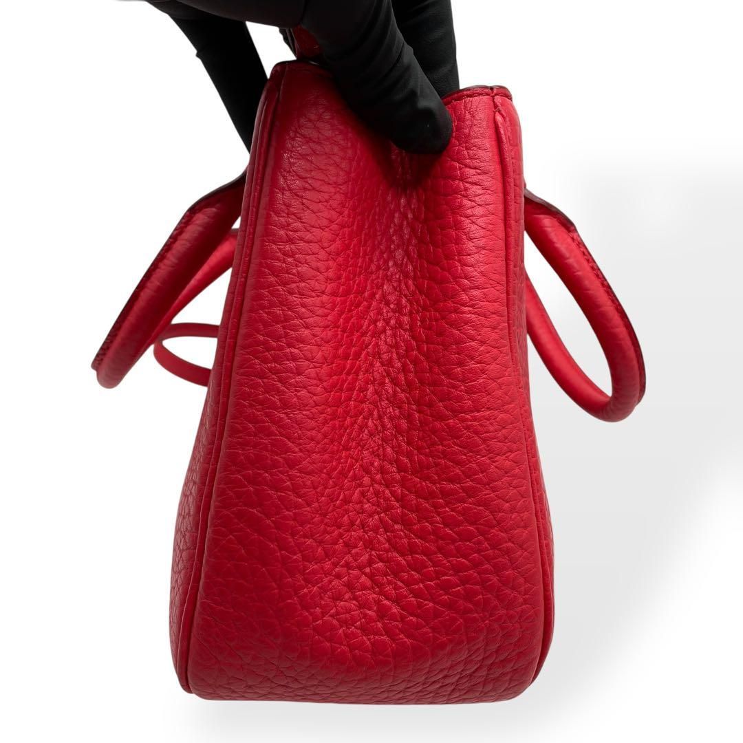 未使用級 Kate Spade 2way ショルダーバッグ レザー レッド