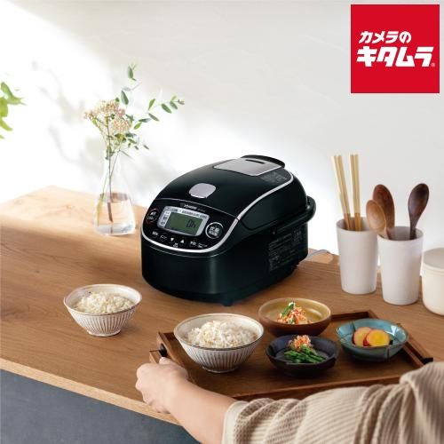 象印 圧力IH炊飯器 め炊き 鉄器コート プラチナ厚釜 NP-RT05-BA ブラック 3合炊き