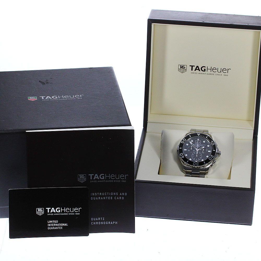 タグホイヤー TAG HEUER CAN1010 アクアレーサー クロノグラフ ビッグデイト クォーツ メンズ箱・保証書付き_782304