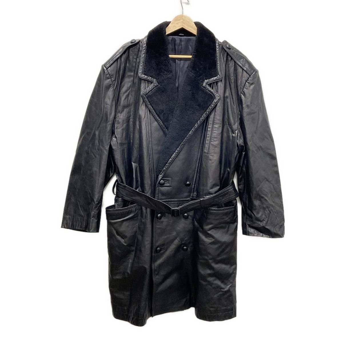 LANVIN ランバン コート サイズ50-36 メンズ - ダークブラウン 長袖|レザー|STUDIO|冬