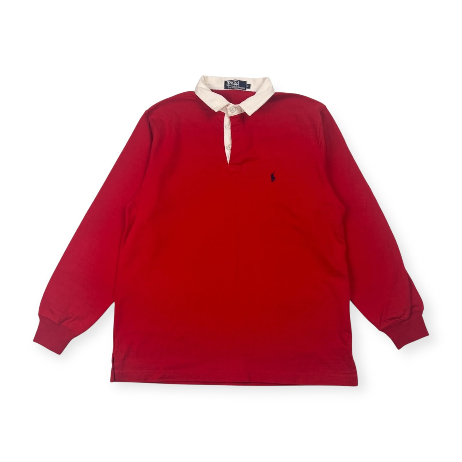 人気】 00s Polo ラルフローレン ラガーシャツ ポロシャツ L 赤