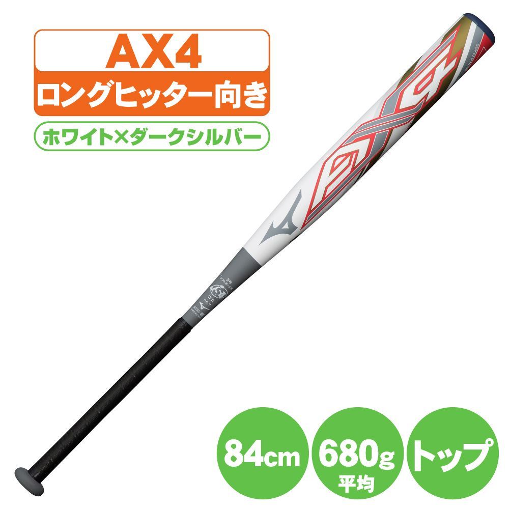 ソフトボールバット 3号 ax4 ミズノ ソフト3号ゴムボール用バット AX4 1cjfs326