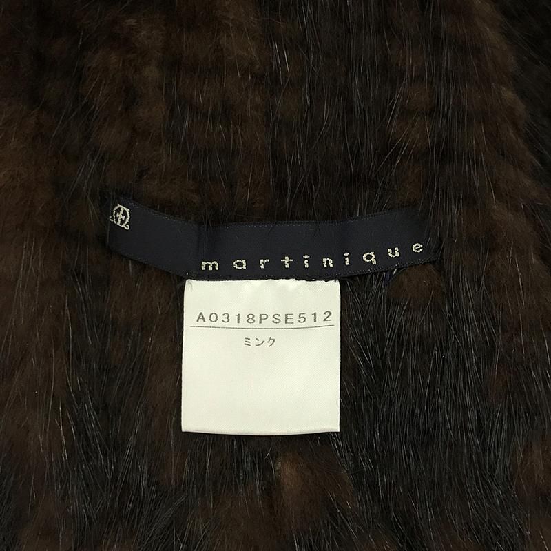 【美品】  martinique / マルティニーク | ミンクファーマフラー | ブラウン | レディース 美品】 martinique / マルティニーク | ミンクファーマフラー