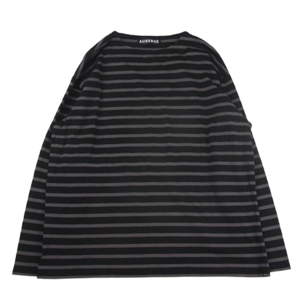 オウベルジュ AUBERGE COCO ボーダー カットソー ブラック系