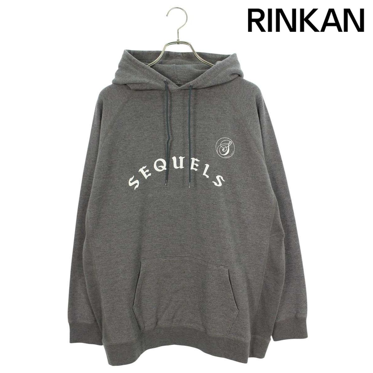 シークエル 24SS SQ-24SS-HD-02 ロゴプリントパーカー メンズ XL