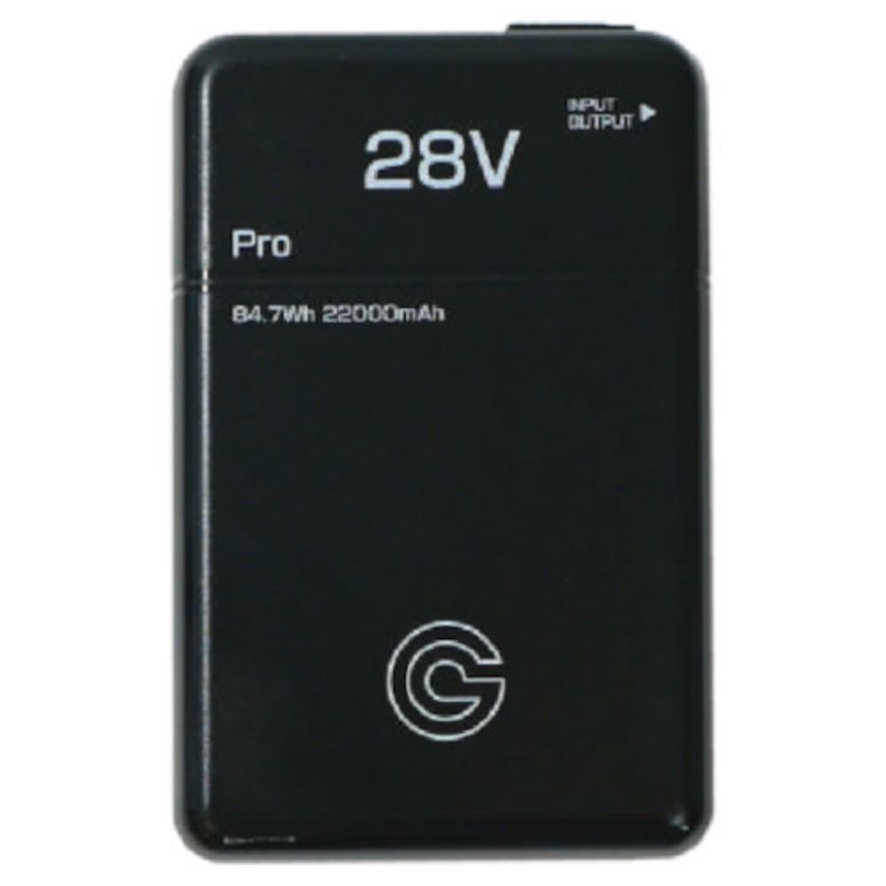 長信ジャパン GB-POWER 28V 84.7Wh ファン付きウェア用Li-ionバッテリ USB-A出力 GB428-B01 ブラック