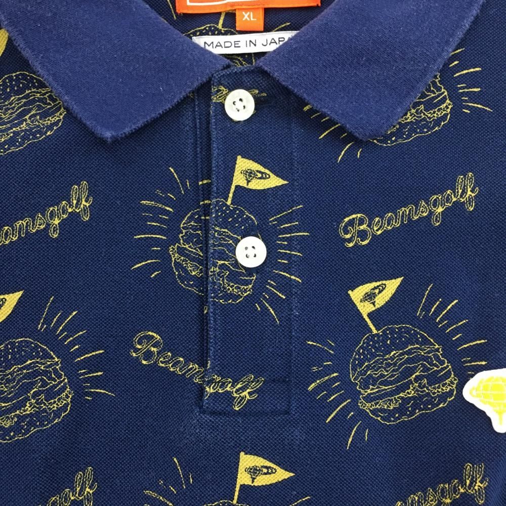 BEAMS GOLF ハンバーガー柄　ポロシャツ M ビームスゴルフ BEAMS GOLF ハンバーガー柄 ポロシャツ M ビームスゴルフ - メルカリ