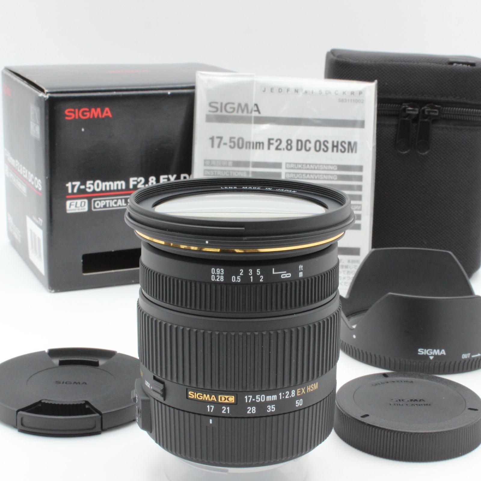 新品同様】 SIGMA シグマ 17-50mm f2.8 EX DC OS HSM 元箱 付属品付き キヤノン Canon 2908 - メルカリ
