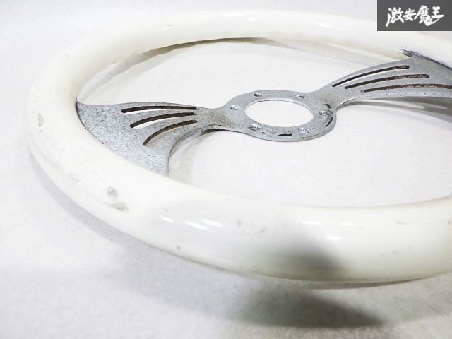 ホワイト ハンドル ステアリング junis ジャニス レトロ パーツ ホワイト ハンドル ステアリング junis ジャニス レトロ パーツ