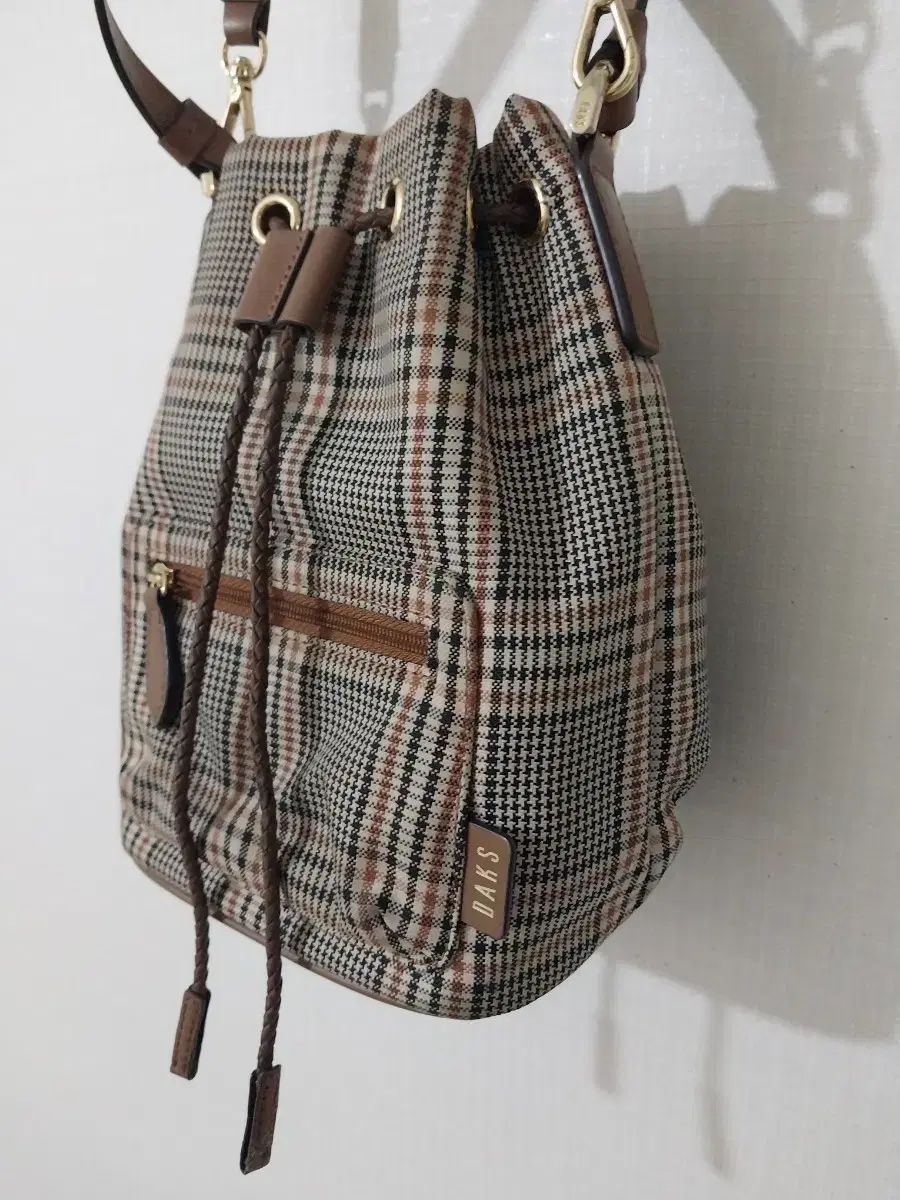 ダックス チェック バケットバッグ クロスバッグ
