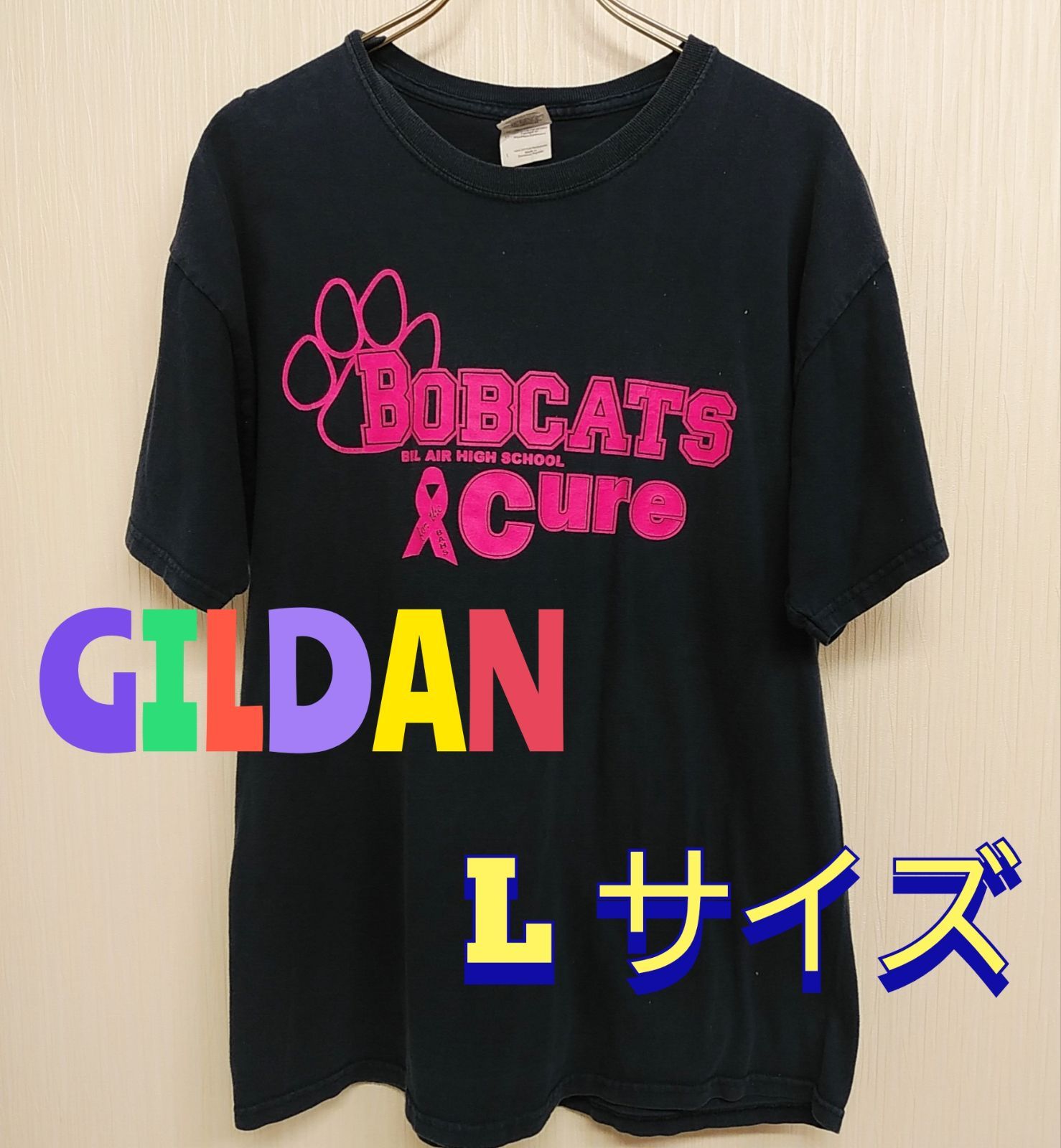 GILDAN ギルダン ネイビー Ｔシャツ L プリーシュランクコットン100