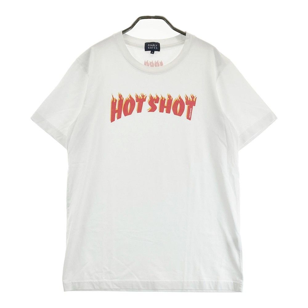 サイズ：4 PEARLY GATES パーリーゲイツ  半袖Tシャツ ロゴ ホワイト系 [240101278740]# ゴルフウェア メンズ ストスト