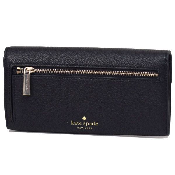 ケイトスペード 長財布 katespade ペブルレザー マルチ フラップ 