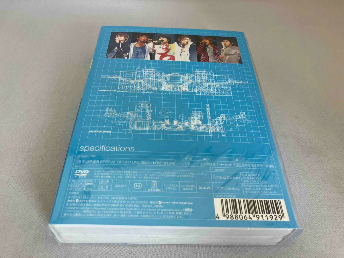 DVD LOVE&LIFE~V6 SUMMER SPECIAL DREAM LIVE 2003 VVProgram