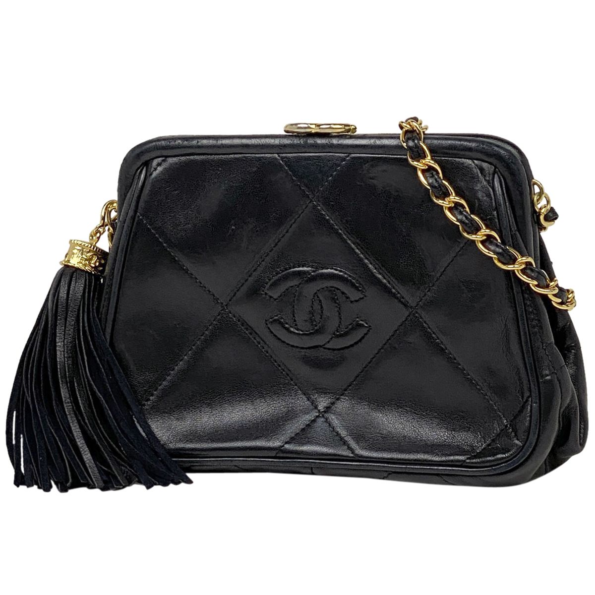 シャネル CHANEL ココマーク フリンジ チェーン ショルダーバッグ 