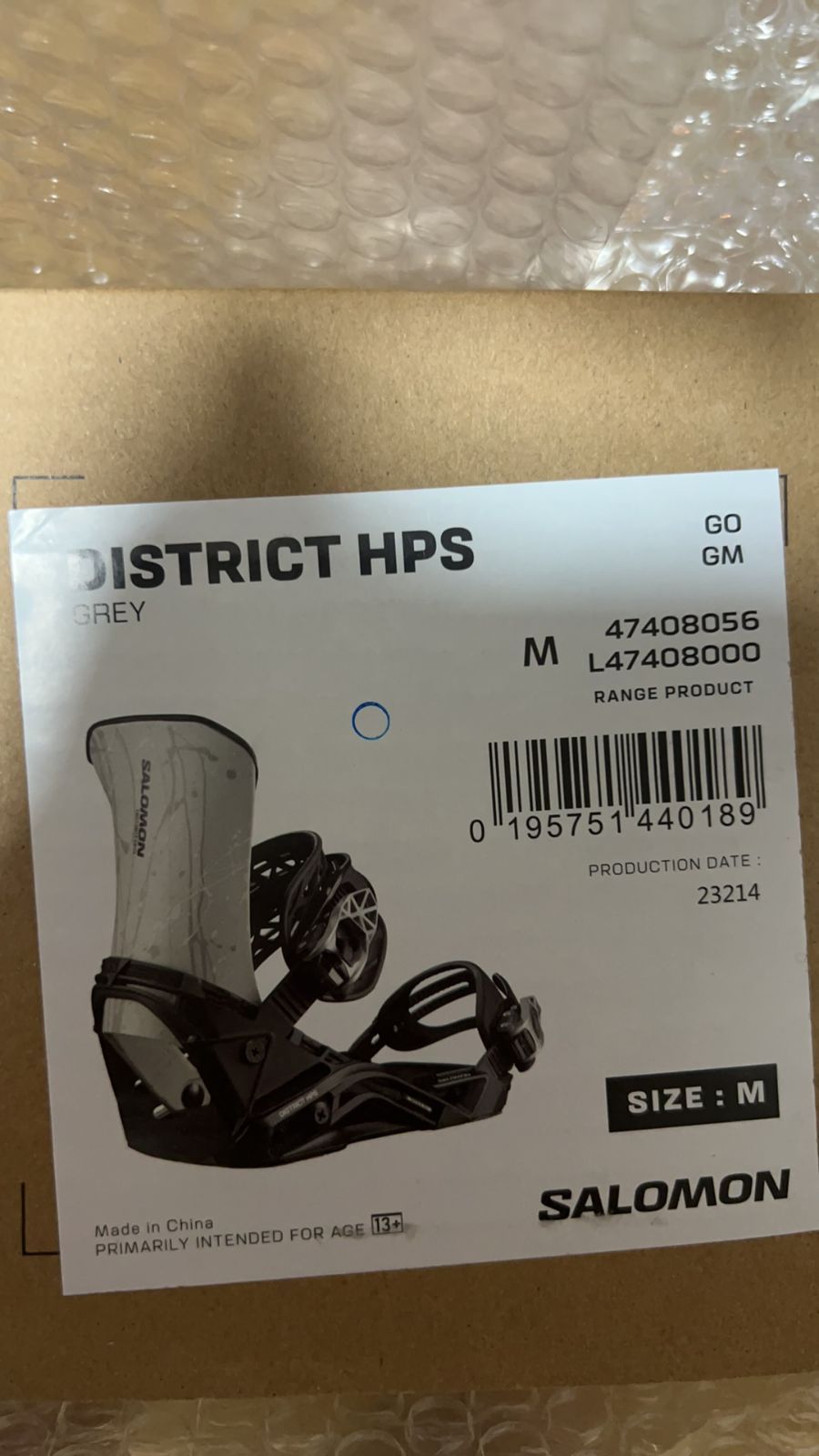 SALOMON ( サロモン ) 23-24 バインディング DISTRICT HPS ( GREY