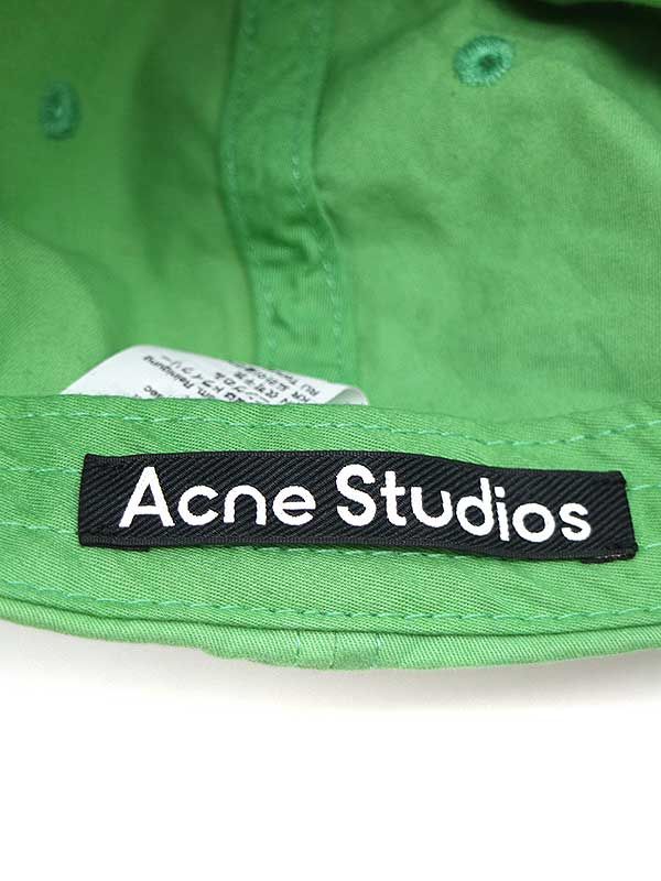 Acne Studios アクネストゥディオズ フェイスロゴキャップ グリーン F