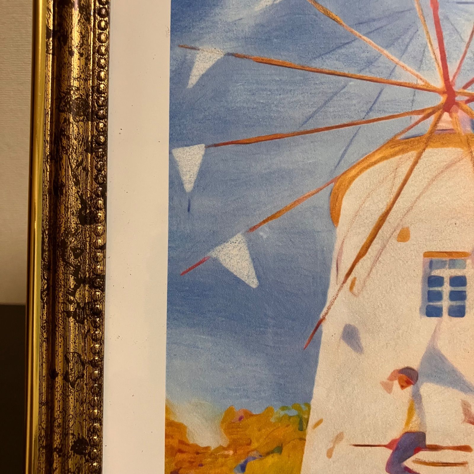 ジブリアート12 魔女の宅急便より「太陽の風車」　額装品　32.7㎝×24.0㎝ ジブリアート12 魔女の宅急便より「太陽の風車」額装品 額縁寸法 32.7