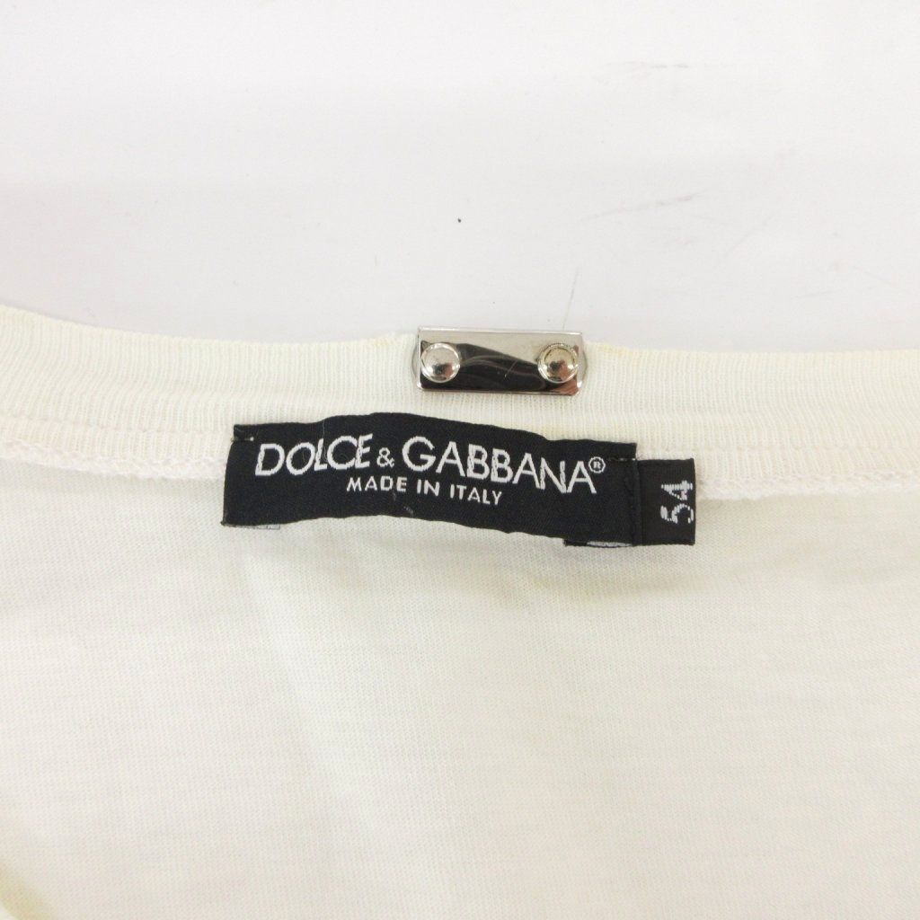 DOLCE＆GABBANA 星柄Tシャツ カットソー サイズ44 DOLCE&GABBANA バンダナ柄 コットン モノトーン 長袖 シャツ