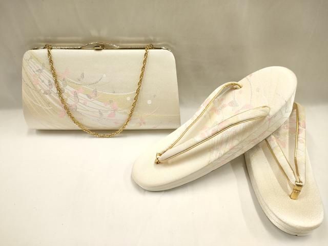 平和屋着物○和装小物 和装バッグ・草履セット2点 ハンドバッグ