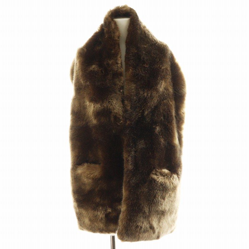 アポワンウテセ a point etc ファーケープ エコファー 茶 ブラウン 21