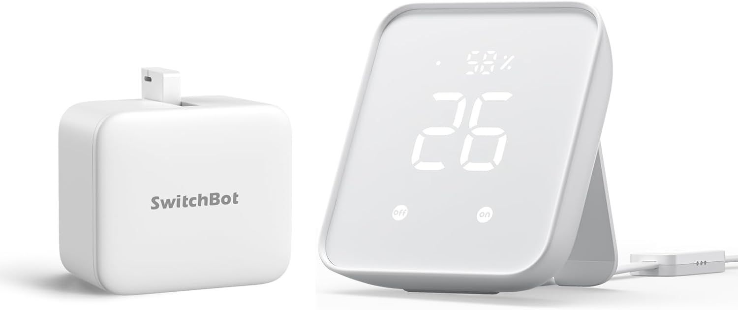 SwitchBot ハブ2 スイッチボット 2個セット スマートホーム 学習リモコン スマートリモコン 赤外線家電を管理 家電を遠隔操作 家電自動化 Alexa Google Home Siriに対応 ハブ2 1点 ボット 1点