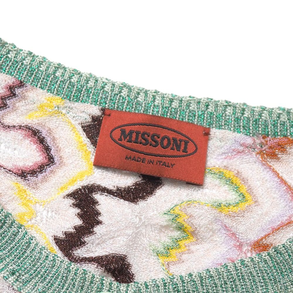 □美品□Missoni ミッソーニ カーディガン サイズ42 半袖 ラメ
