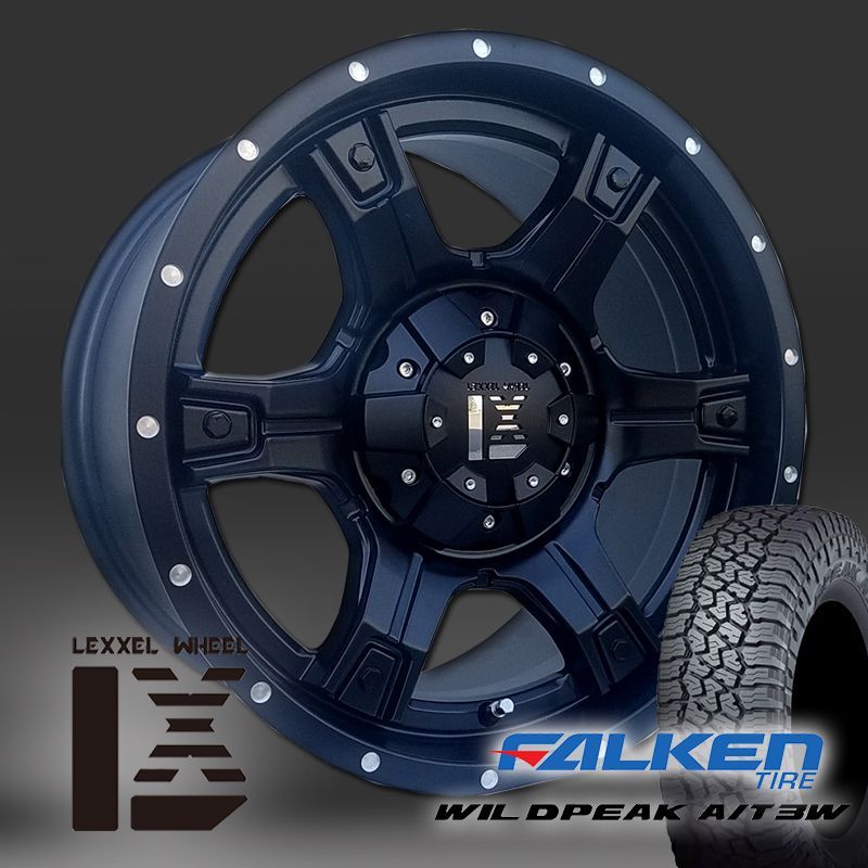 サーフ FJクルーザー プラド ハイラックス タイヤホイール 17インチ OutLaw ファルケン ワイルドピーク A/T3W 265/65R17  265/70R17 新品4本セット - メルカリ