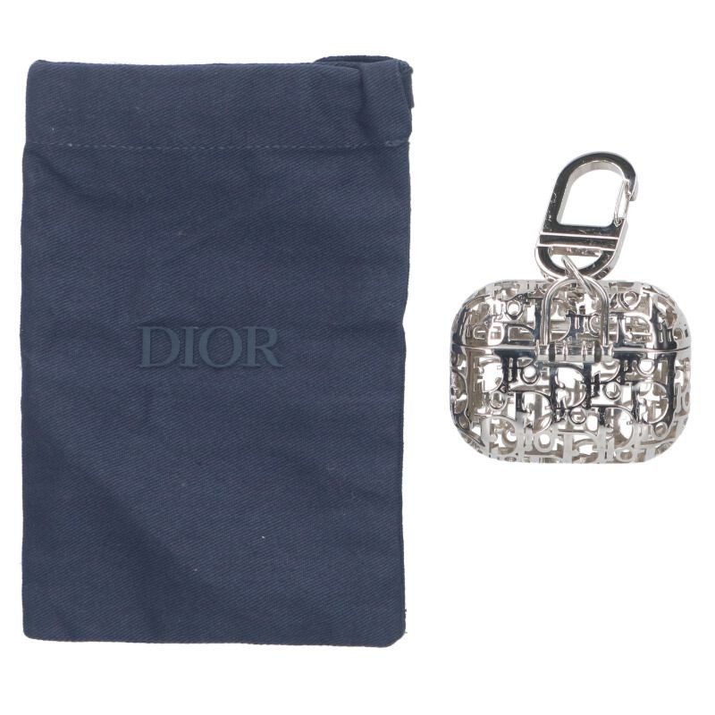 ディオール AirPods Proケース ディオール オブリーク 真鍮 シルバー