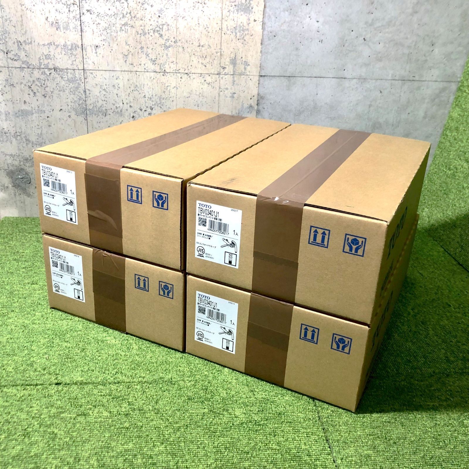 ♥品|送料無料 4台セット TOTO TBV03401J1 浴室用壁付サーモスタット混合水栓
