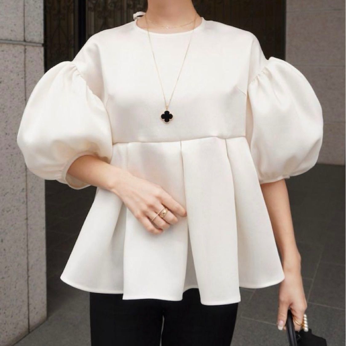 タグ付き 未使用品 HYEON ヘヨン マカロンブラウス macaron blouse 
