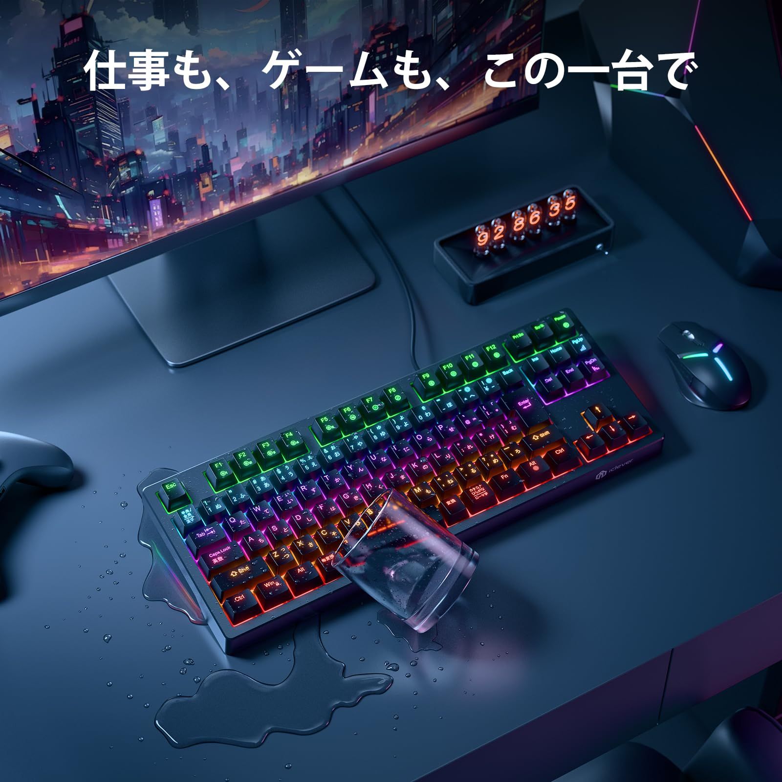 水色 キーボード 茶軸 Keychron K8 Pro 青軸 US配列 Keychron K8 Pro