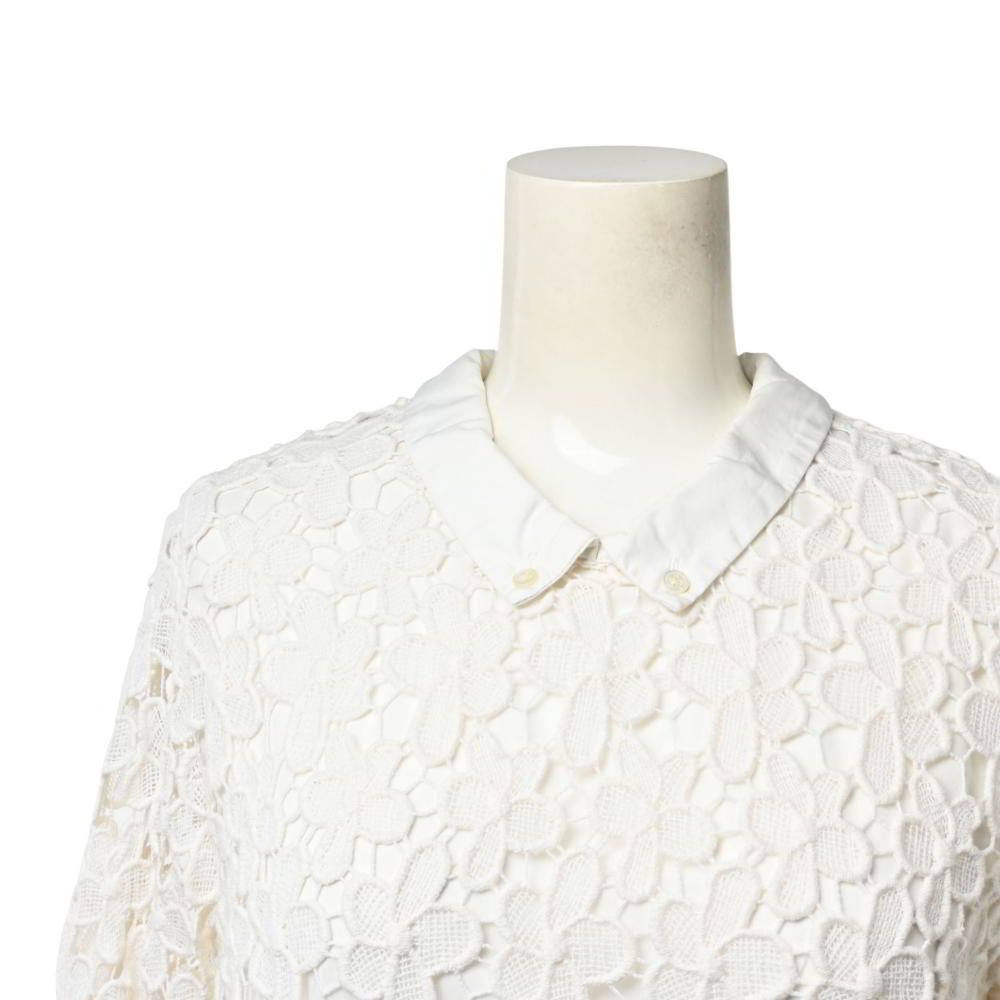 Sea new york レース　トップス　スウェット　ホワイト　美品 sea new york レース レイヤード トップス - メルカリ