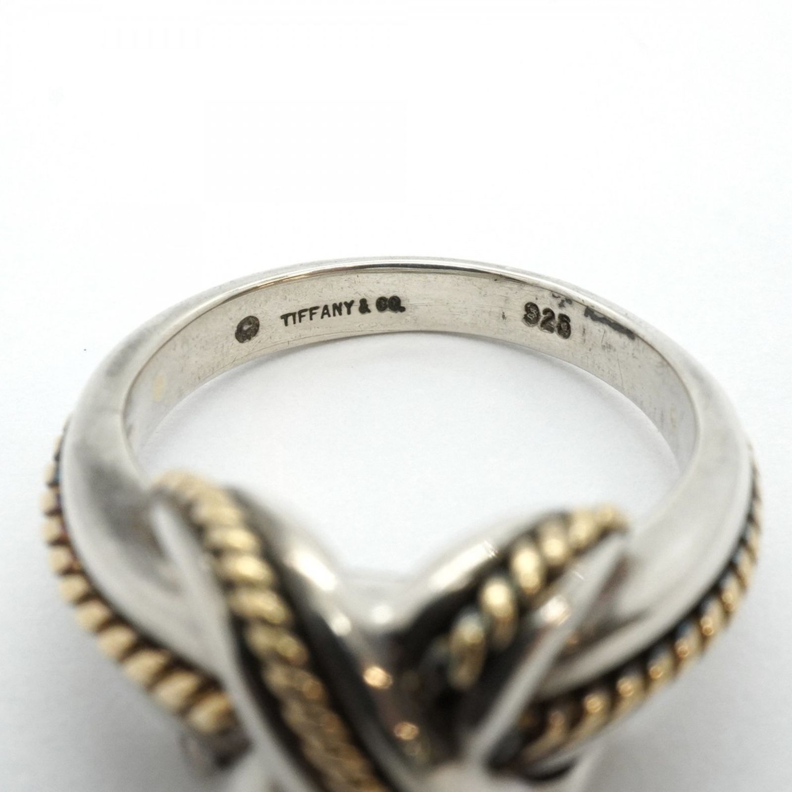 【美品】13号 ティファニー シグネチャークロス リング シルバー925 ティファニー シグネチャー クロス リング 13号 シルバー 925