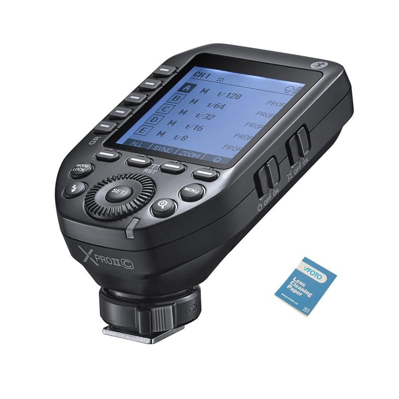 Godox XProII-C E-TTL ワイヤレス フラッシュトリガー 高速同期 1|8000s Xシステム 2.4G送信器 超大LCDスクリーン Canon EOS カメラに適しています
