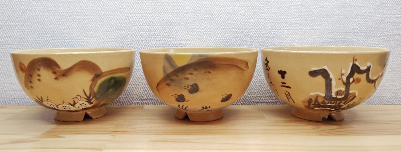 送料込【逢絢亭・新品】茶道具 数茶碗 京焼 乾山写 十二月絵替 水野秋草庵 共箱 逢絢亭・新品】茶道具 数茶碗 京焼 乾山写 十二か月絵