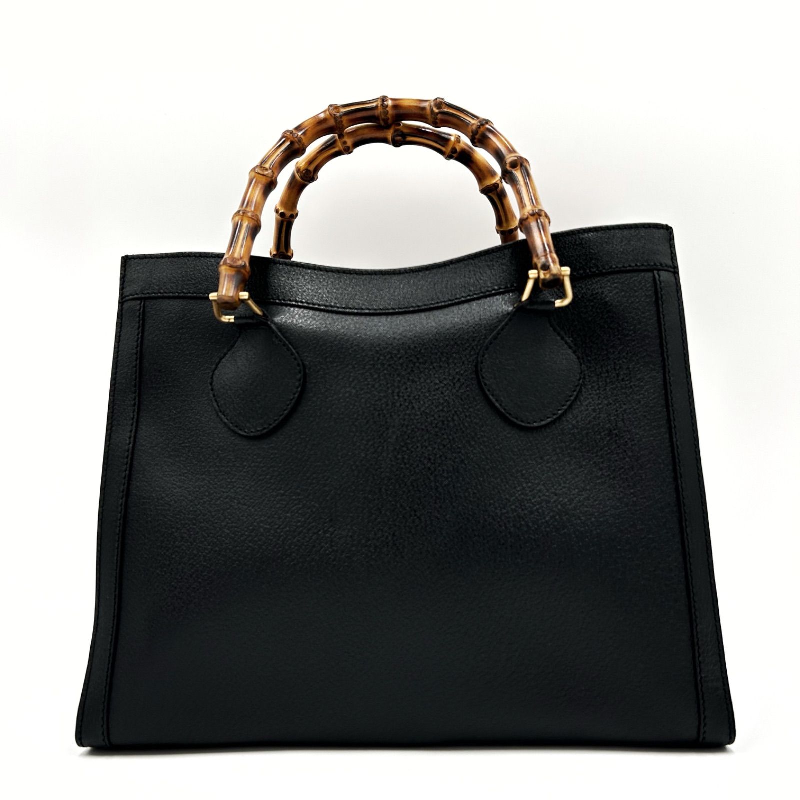 美品 GUCCI グッチ ハンドバッグ バック ダイアナ バンブー レザー 