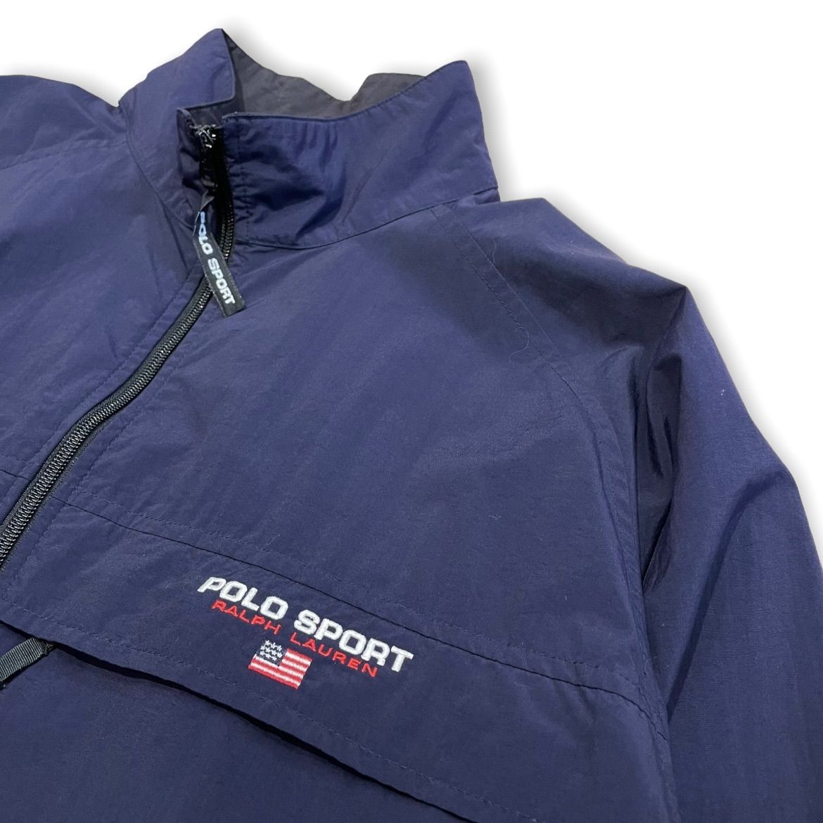 90s POLO SPORT ポロスポーツ ナイロンジャケット ネイビー L - メルカリ