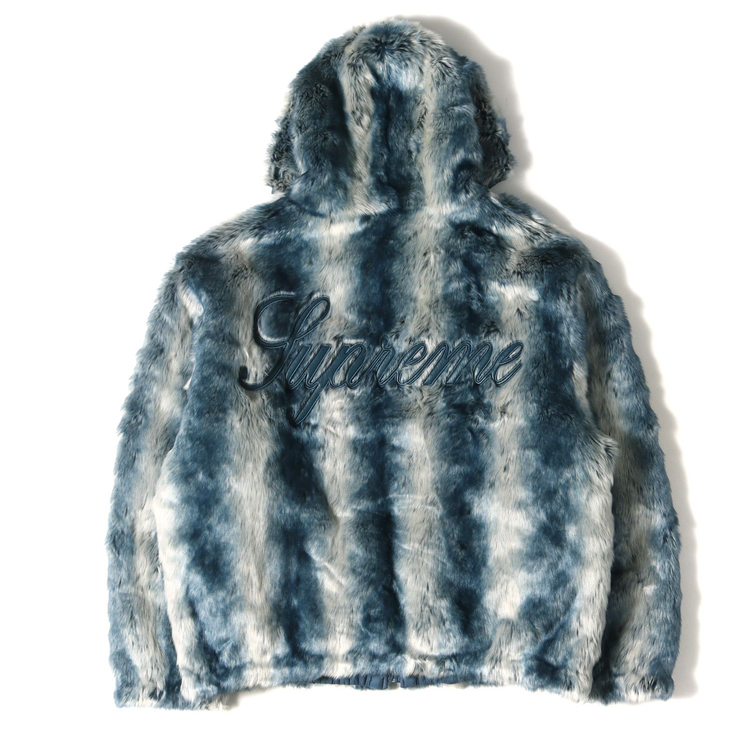 Supreme シュプリーム ジャケット サイズ:L フェイクファー リバーシブル フードジャケット Faux Fur Reversible  Hooded Jacket 20AW アイスブルー アウター ブルゾン ブランド