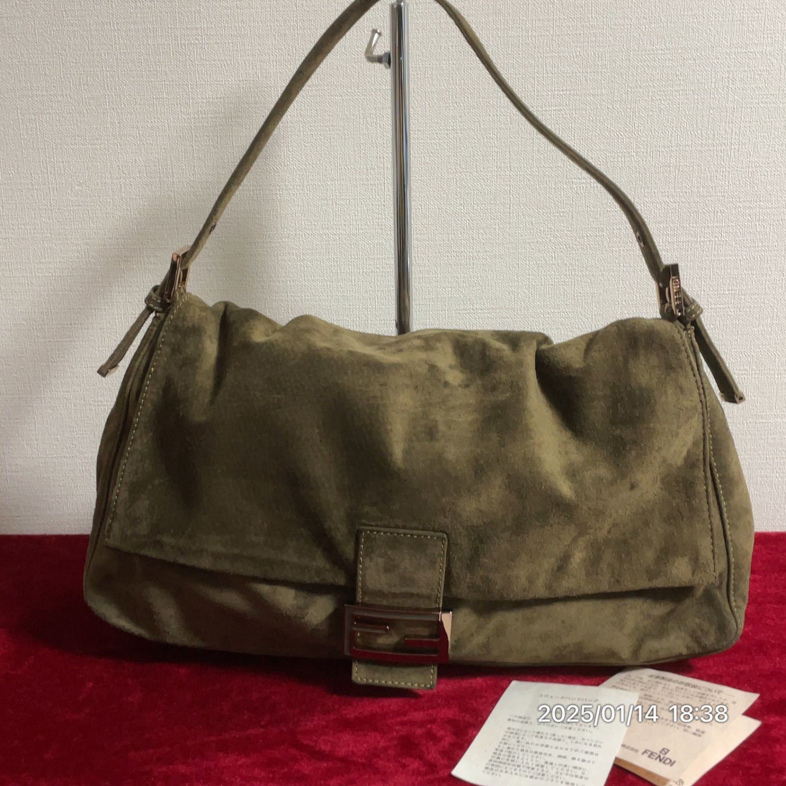 フェンディ マンマバケット レザー 2WAYショルダーバッグ ピンク  8BR771｜a3264835｜中古ブランド品・ブランド古着通販｜ALLU（アリュー）