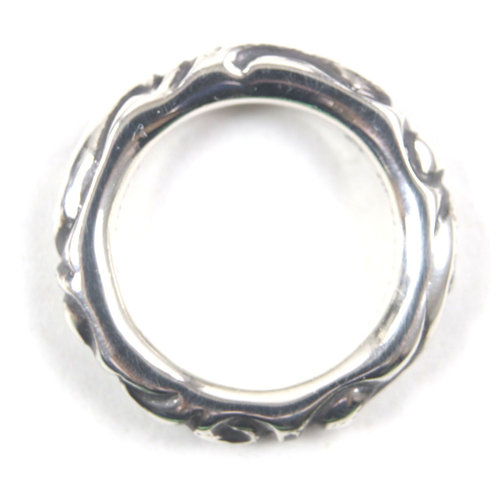 極美品▽CHROME HEARTS クロムハーツ スクロールバンドリング 925 指輪 