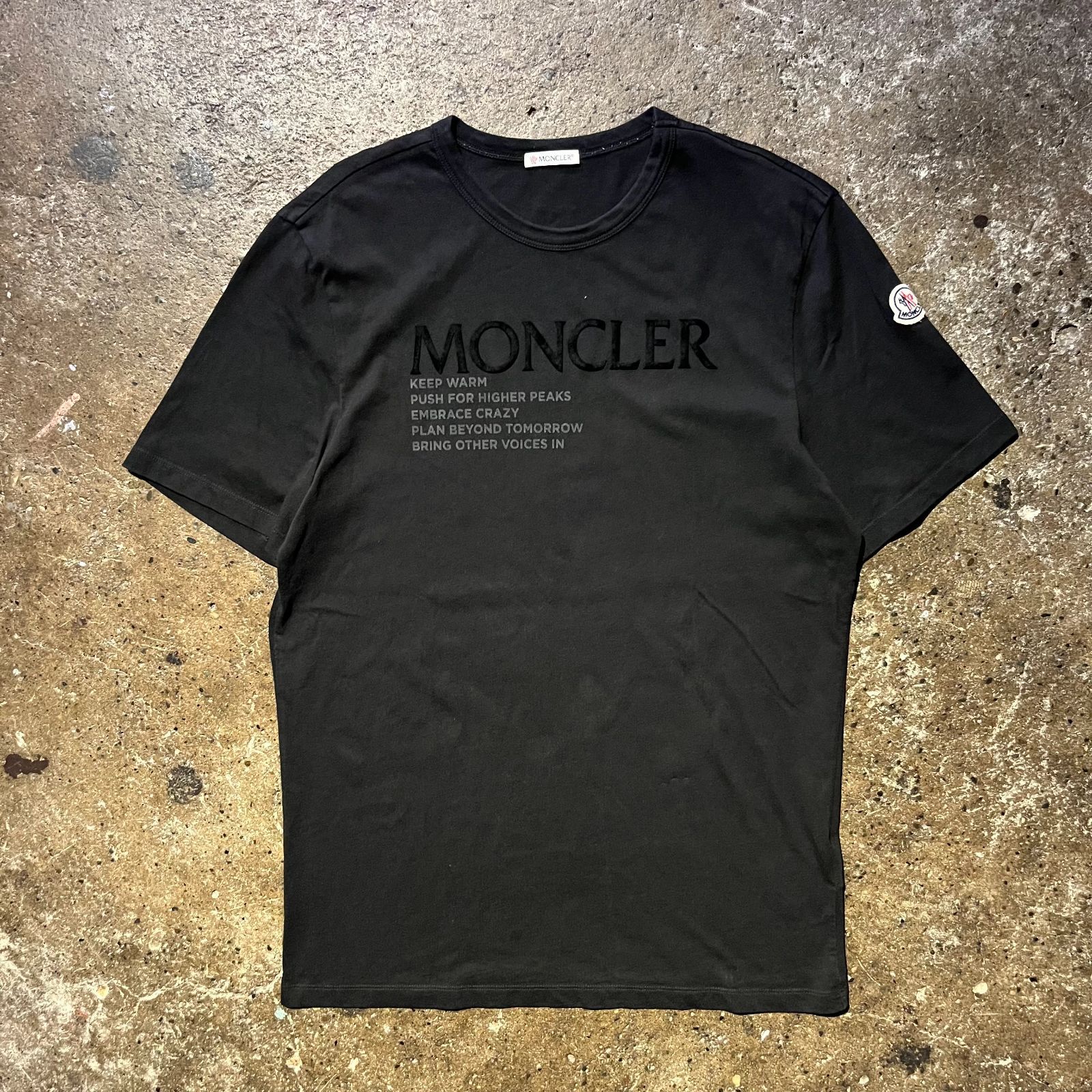 ◆MONCLER 21ss MAGLIA T-SHIRT フロッキープリント ◇MONCLER 21ss MAGLIA T-SHIRT フロッキープリント 【公式通販】