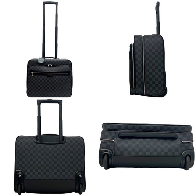 ルイ ヴィトン スーツケース パイロットケース ブラック グレー ダミエ