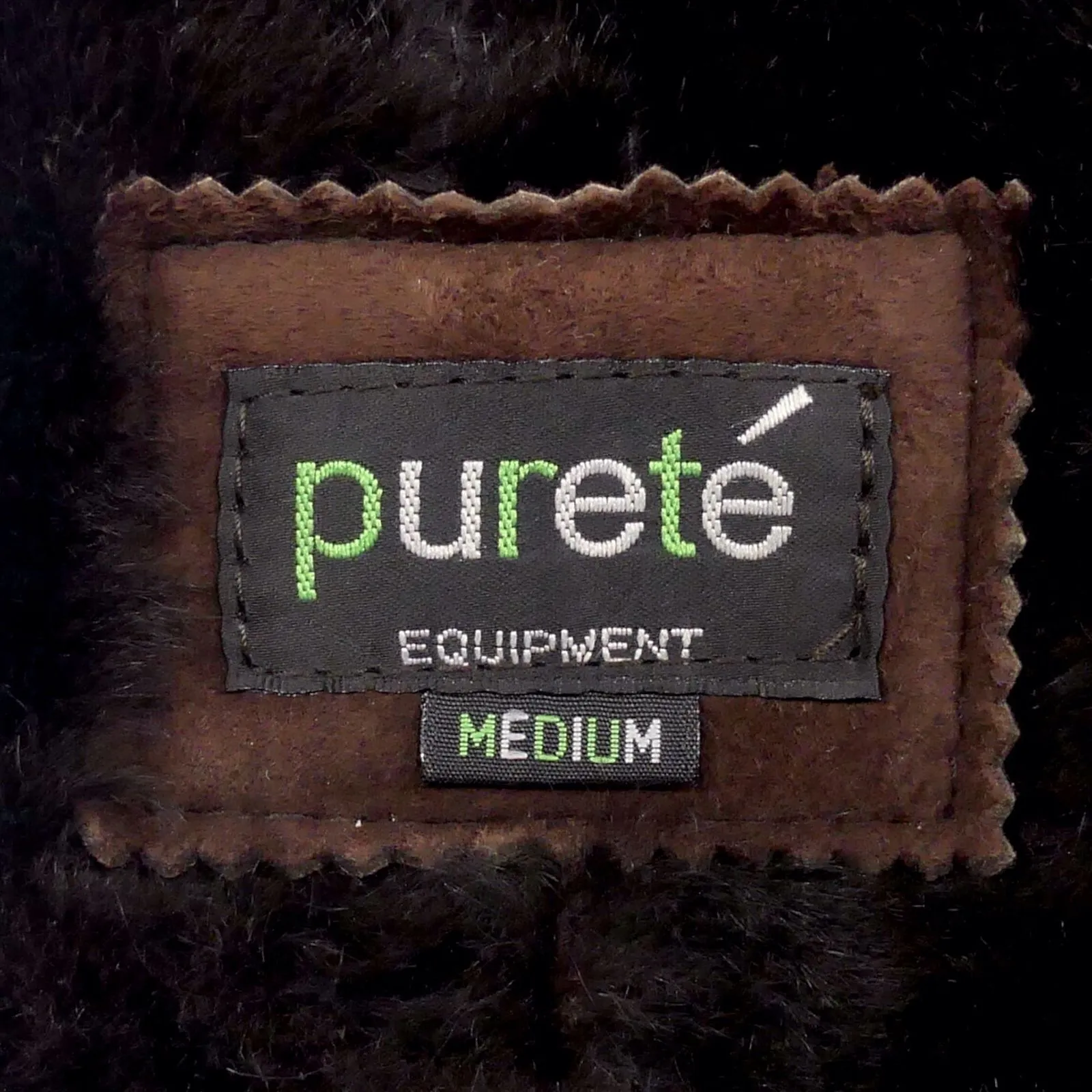 Purete ピュルテ ムートンジャケット M ムートンコート 茶 レザー 